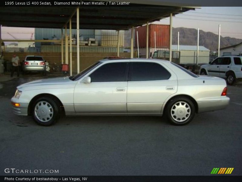 Diamond White Pearl Metallic / Tan Leather 1995 Lexus LS 400 Sedan