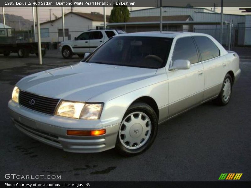 Diamond White Pearl Metallic / Tan Leather 1995 Lexus LS 400 Sedan