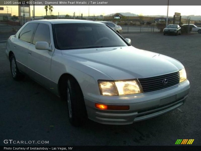 Diamond White Pearl Metallic / Tan Leather 1995 Lexus LS 400 Sedan