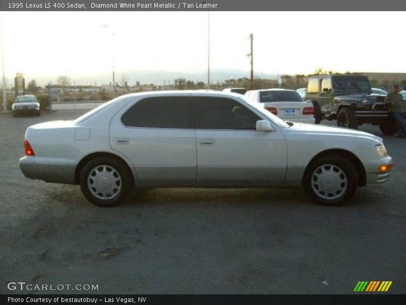Diamond White Pearl Metallic / Tan Leather 1995 Lexus LS 400 Sedan