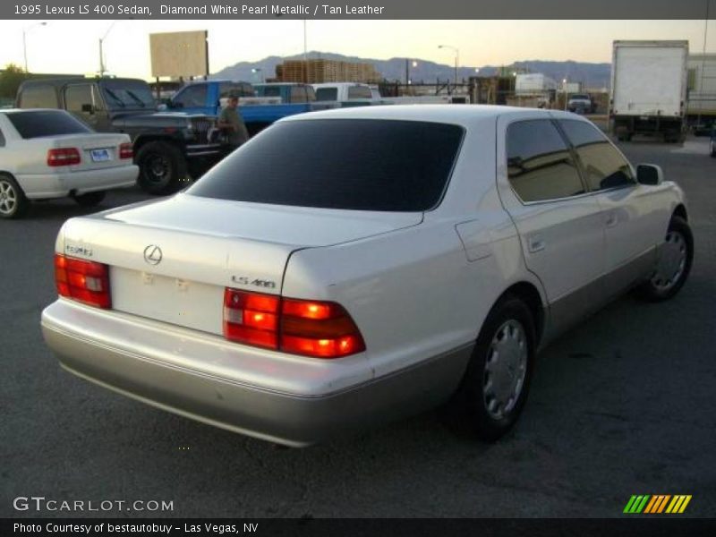 Diamond White Pearl Metallic / Tan Leather 1995 Lexus LS 400 Sedan
