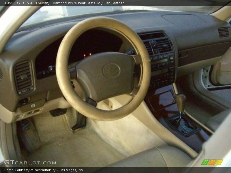 Diamond White Pearl Metallic / Tan Leather 1995 Lexus LS 400 Sedan