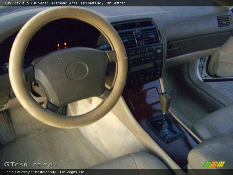 Diamond White Pearl Metallic / Tan Leather 1995 Lexus LS 400 Sedan