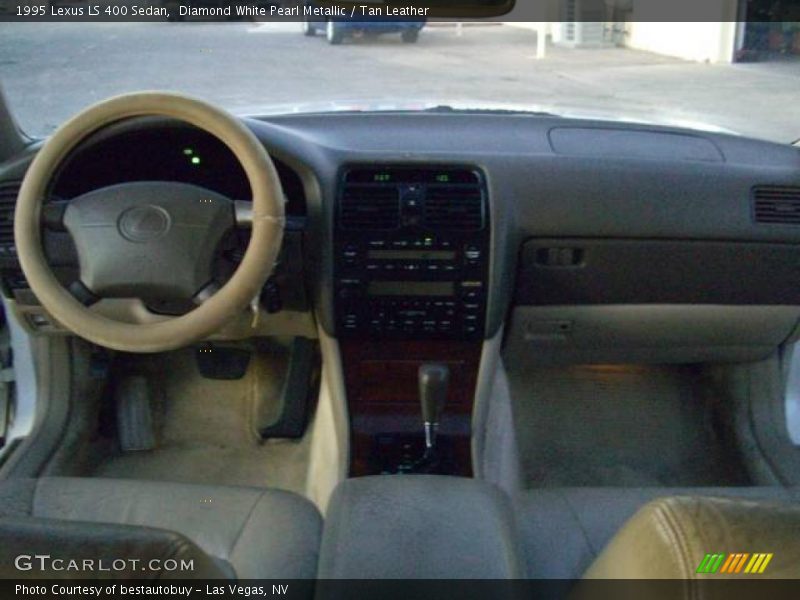 Diamond White Pearl Metallic / Tan Leather 1995 Lexus LS 400 Sedan