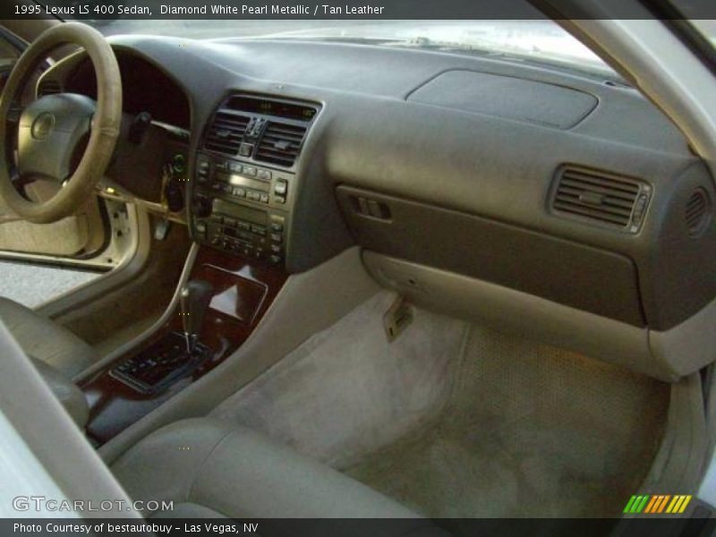 Diamond White Pearl Metallic / Tan Leather 1995 Lexus LS 400 Sedan