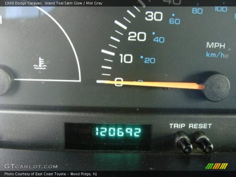 Island Teal Satin Glow / Mist Gray 1999 Dodge Caravan