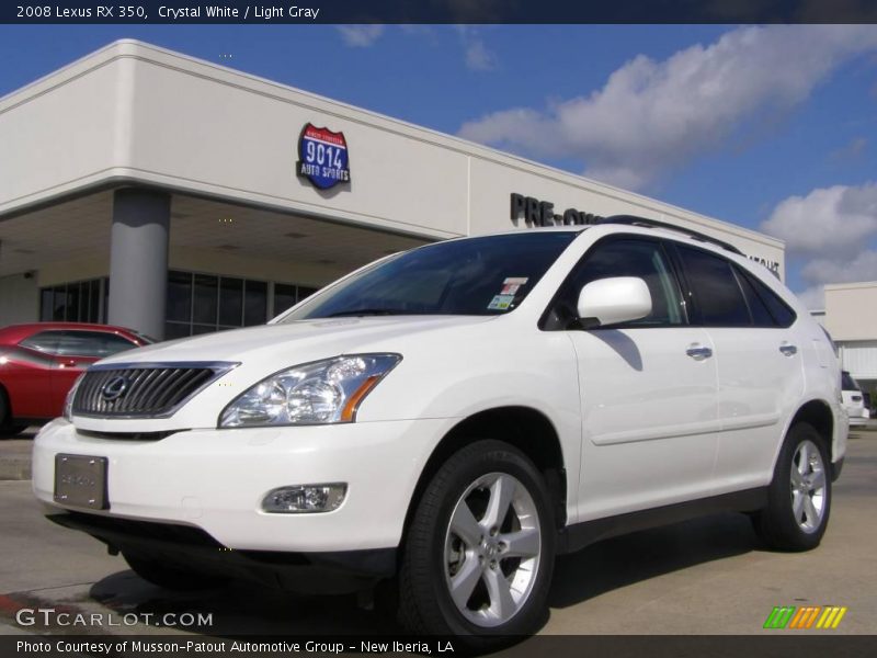 Crystal White / Light Gray 2008 Lexus RX 350