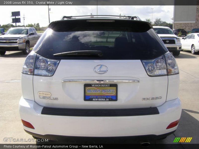 Crystal White / Light Gray 2008 Lexus RX 350