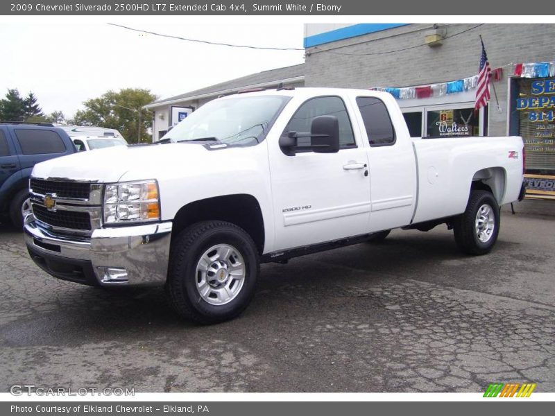 Summit White / Ebony 2009 Chevrolet Silverado 2500HD LTZ Extended Cab 4x4