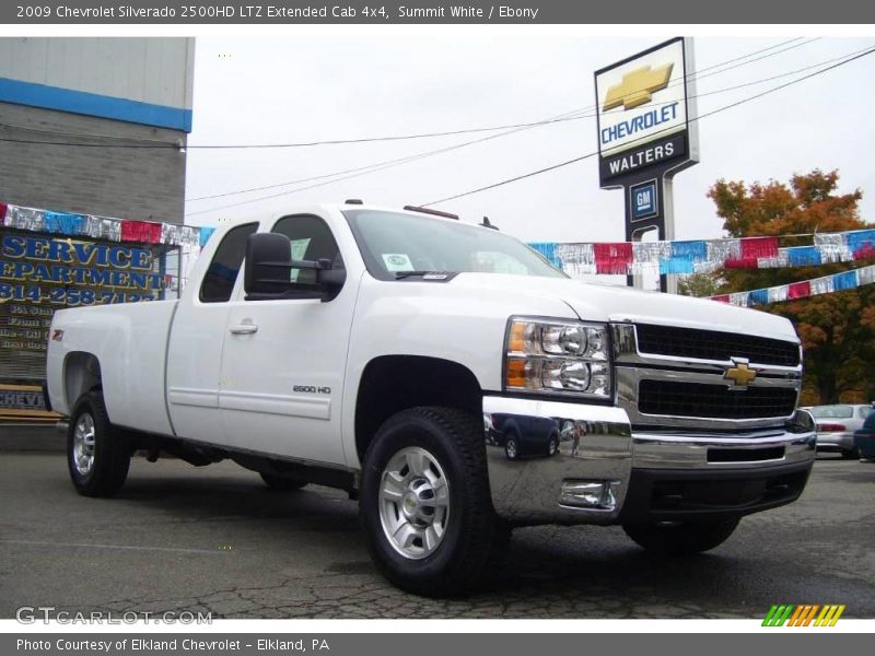 Summit White / Ebony 2009 Chevrolet Silverado 2500HD LTZ Extended Cab 4x4