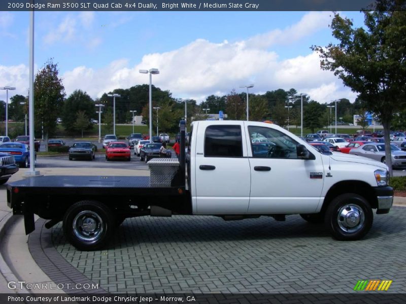 Bright White / Medium Slate Gray 2009 Dodge Ram 3500 SLT Quad Cab 4x4 Dually
