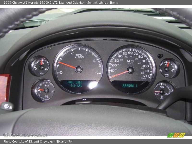 Summit White / Ebony 2009 Chevrolet Silverado 2500HD LTZ Extended Cab 4x4