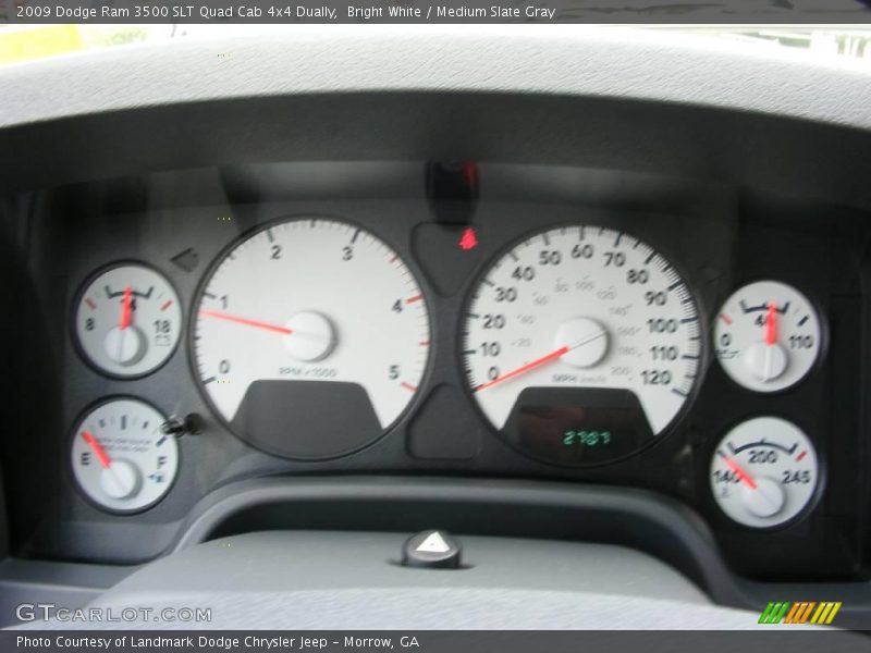 Bright White / Medium Slate Gray 2009 Dodge Ram 3500 SLT Quad Cab 4x4 Dually