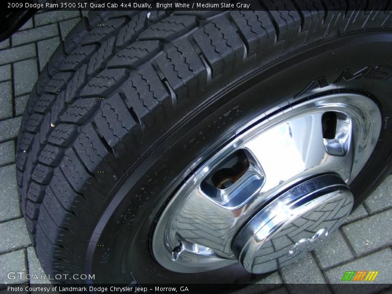 Bright White / Medium Slate Gray 2009 Dodge Ram 3500 SLT Quad Cab 4x4 Dually