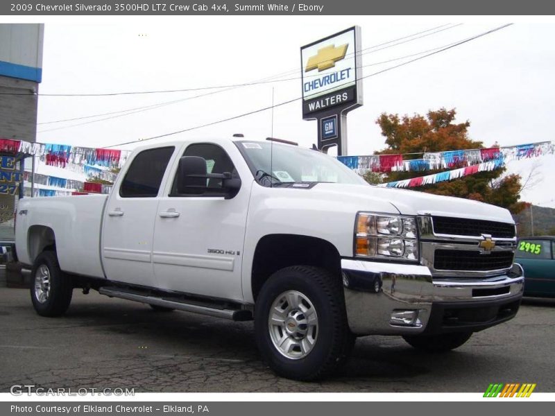 Summit White / Ebony 2009 Chevrolet Silverado 3500HD LTZ Crew Cab 4x4