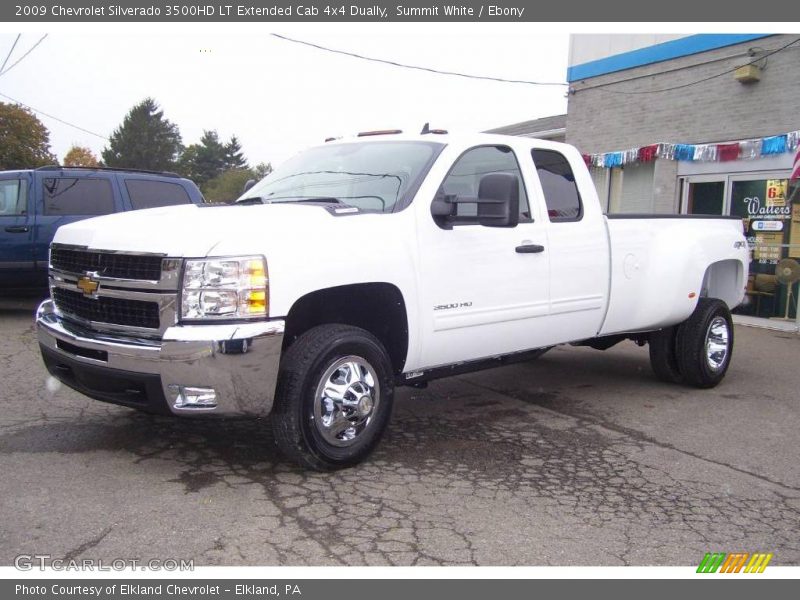 Summit White / Ebony 2009 Chevrolet Silverado 3500HD LT Extended Cab 4x4 Dually