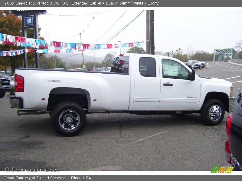 Summit White / Ebony 2009 Chevrolet Silverado 3500HD LT Extended Cab 4x4 Dually