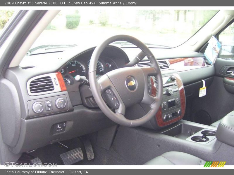 Summit White / Ebony 2009 Chevrolet Silverado 3500HD LTZ Crew Cab 4x4