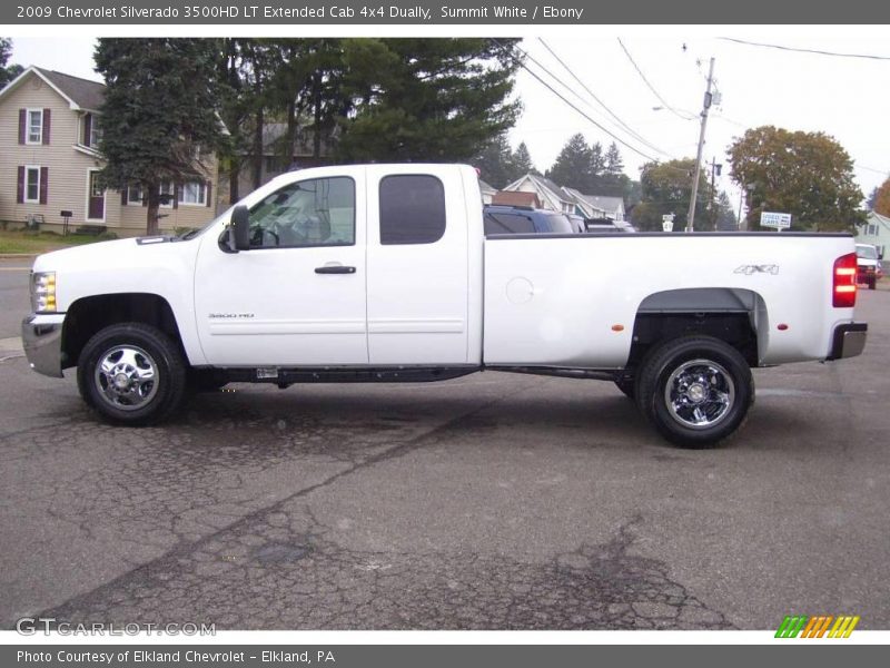 Summit White / Ebony 2009 Chevrolet Silverado 3500HD LT Extended Cab 4x4 Dually