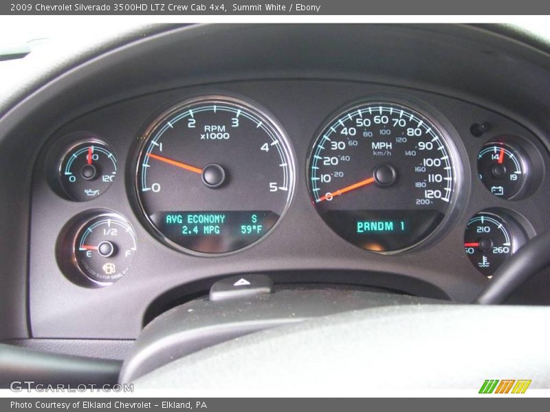 Summit White / Ebony 2009 Chevrolet Silverado 3500HD LTZ Crew Cab 4x4