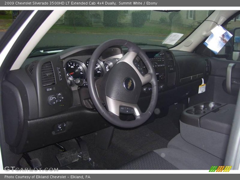 Summit White / Ebony 2009 Chevrolet Silverado 3500HD LT Extended Cab 4x4 Dually