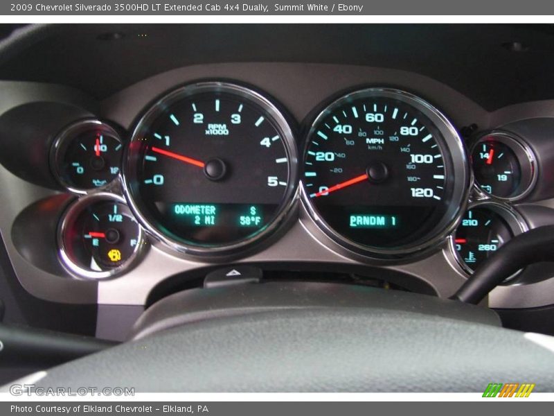 Summit White / Ebony 2009 Chevrolet Silverado 3500HD LT Extended Cab 4x4 Dually