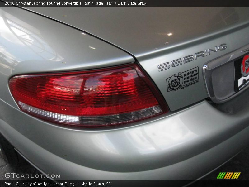 Satin Jade Pearl / Dark Slate Gray 2006 Chrysler Sebring Touring Convertible