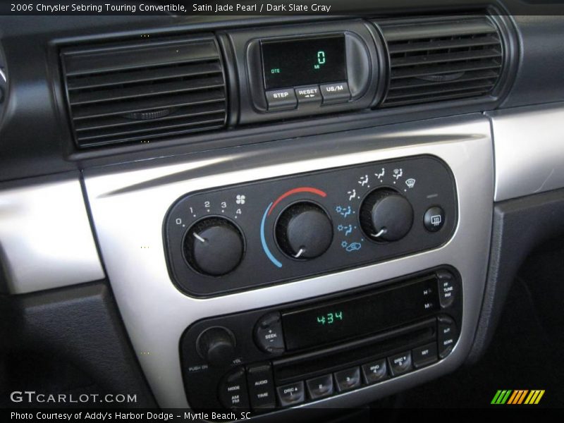 Satin Jade Pearl / Dark Slate Gray 2006 Chrysler Sebring Touring Convertible
