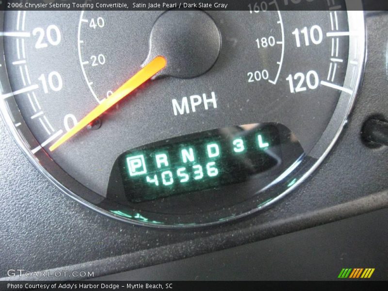 Satin Jade Pearl / Dark Slate Gray 2006 Chrysler Sebring Touring Convertible