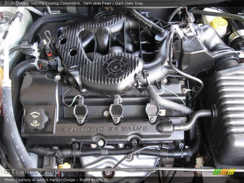 Satin Jade Pearl / Dark Slate Gray 2006 Chrysler Sebring Touring Convertible