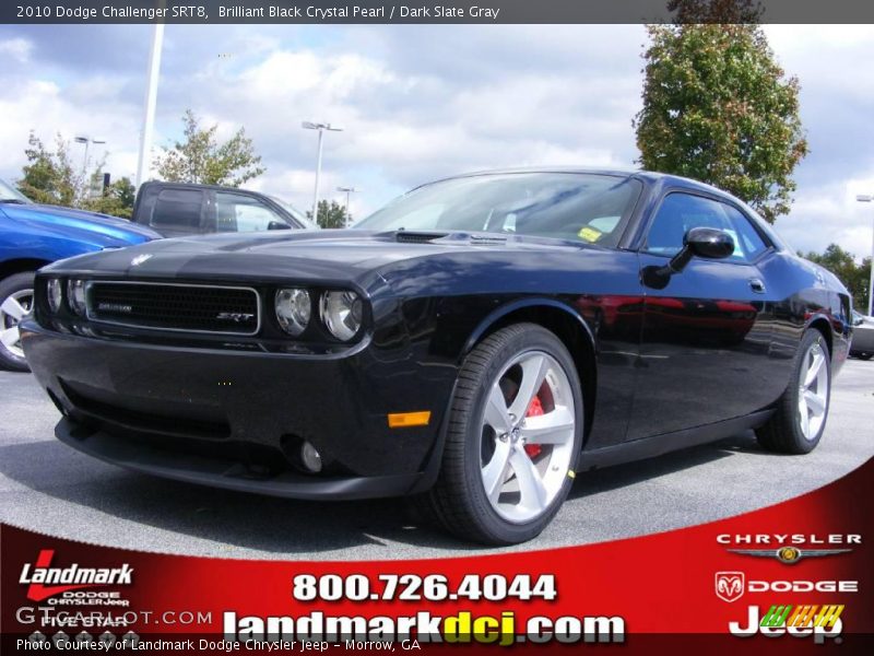 Brilliant Black Crystal Pearl / Dark Slate Gray 2010 Dodge Challenger SRT8