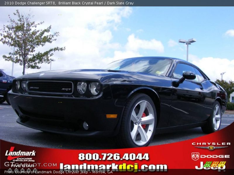 Brilliant Black Crystal Pearl / Dark Slate Gray 2010 Dodge Challenger SRT8