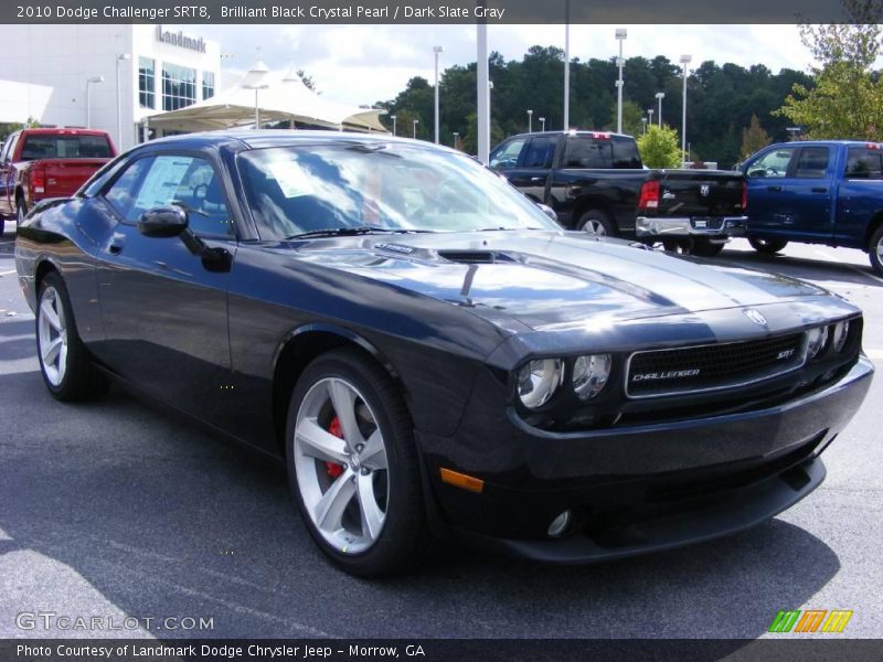 Brilliant Black Crystal Pearl / Dark Slate Gray 2010 Dodge Challenger SRT8