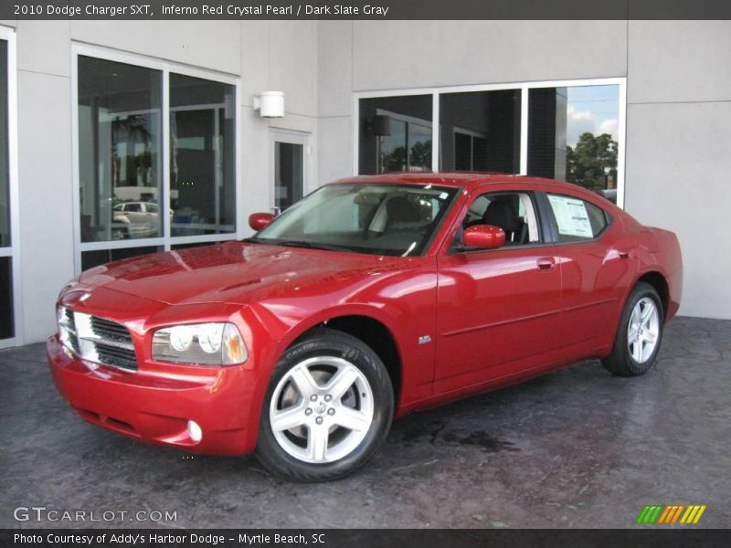 Inferno Red Crystal Pearl / Dark Slate Gray 2010 Dodge Charger SXT