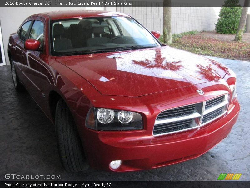 Inferno Red Crystal Pearl / Dark Slate Gray 2010 Dodge Charger SXT