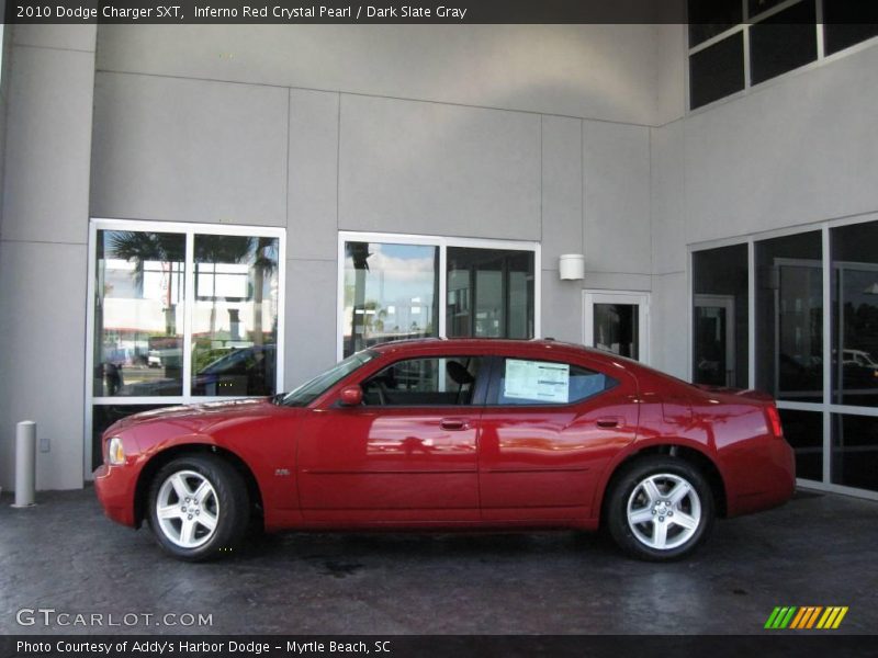 Inferno Red Crystal Pearl / Dark Slate Gray 2010 Dodge Charger SXT