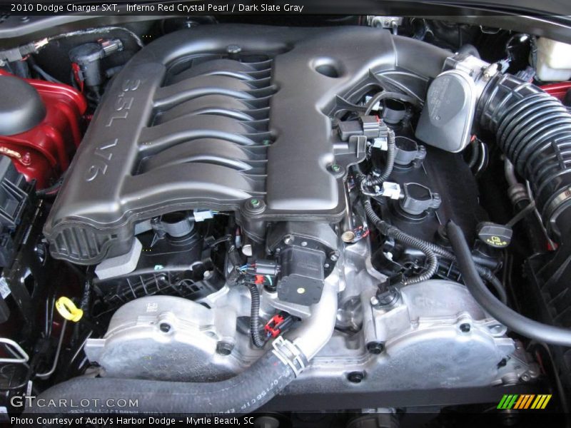 Inferno Red Crystal Pearl / Dark Slate Gray 2010 Dodge Charger SXT