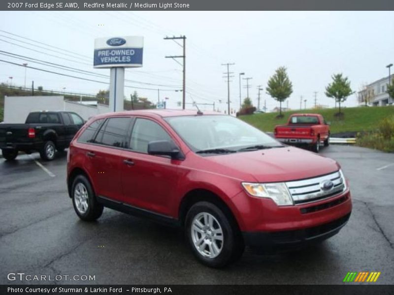 Redfire Metallic / Medium Light Stone 2007 Ford Edge SE AWD