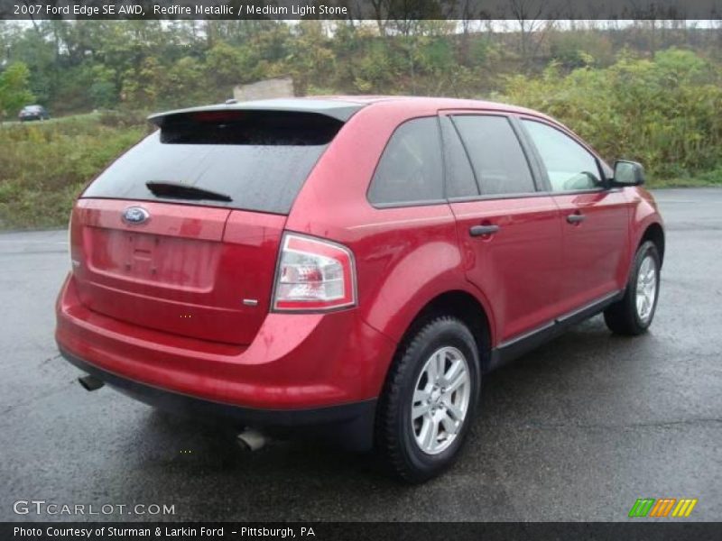 Redfire Metallic / Medium Light Stone 2007 Ford Edge SE AWD