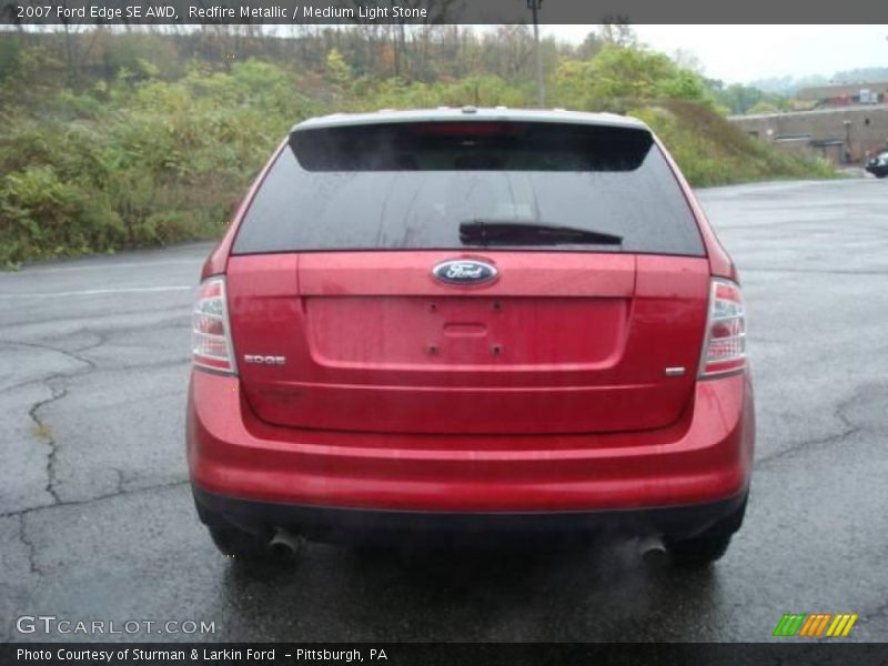 Redfire Metallic / Medium Light Stone 2007 Ford Edge SE AWD