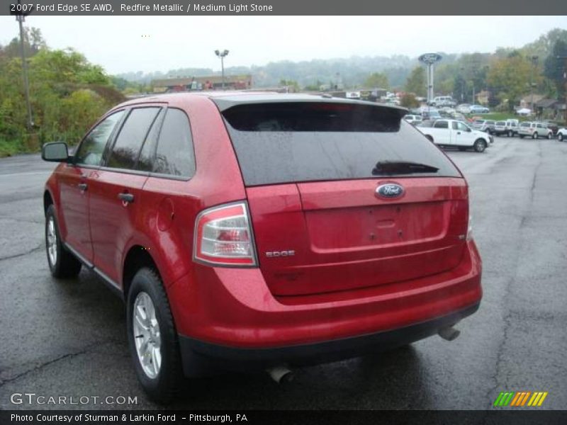 Redfire Metallic / Medium Light Stone 2007 Ford Edge SE AWD