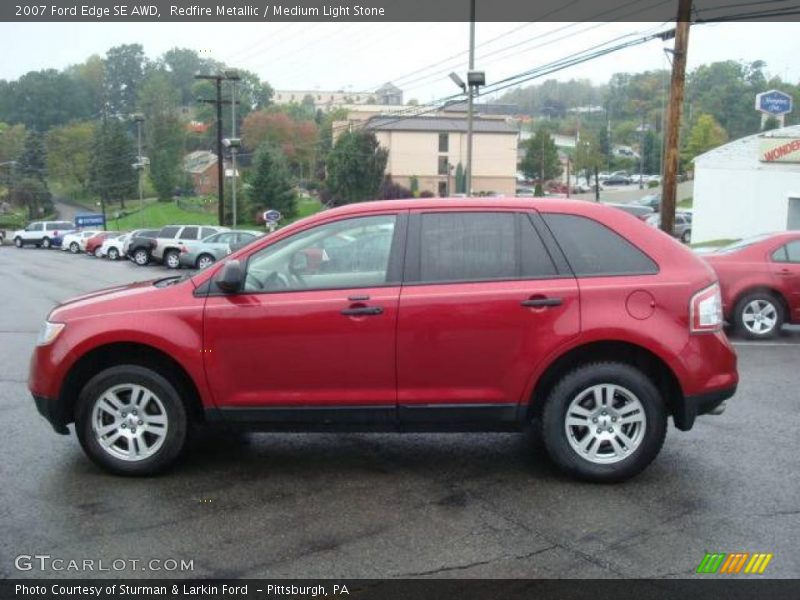 Redfire Metallic / Medium Light Stone 2007 Ford Edge SE AWD