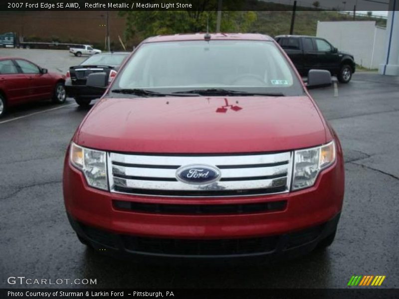 Redfire Metallic / Medium Light Stone 2007 Ford Edge SE AWD