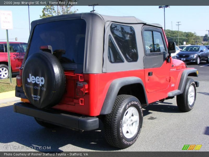 Flame Red / Agate 2000 Jeep Wrangler SE 4x4