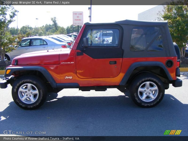 Flame Red / Agate 2000 Jeep Wrangler SE 4x4