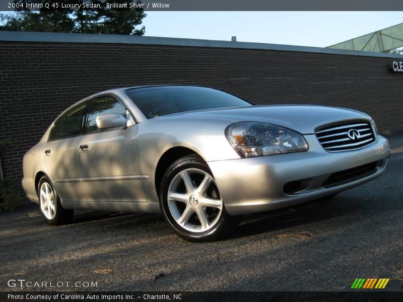 Brilliant Silver / Willow 2004 Infiniti Q 45 Luxury Sedan