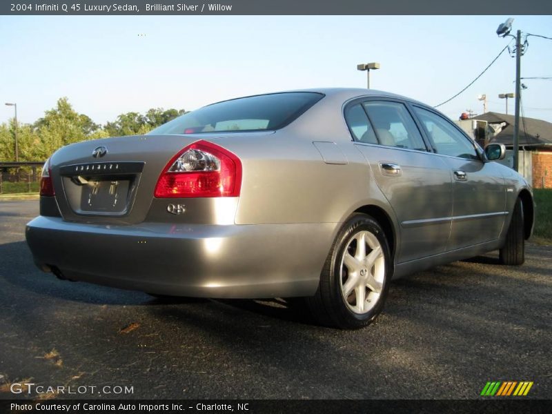 Brilliant Silver / Willow 2004 Infiniti Q 45 Luxury Sedan
