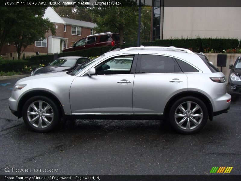 Liquid Platinum Metallic / Espresso/Black 2006 Infiniti FX 45 AWD
