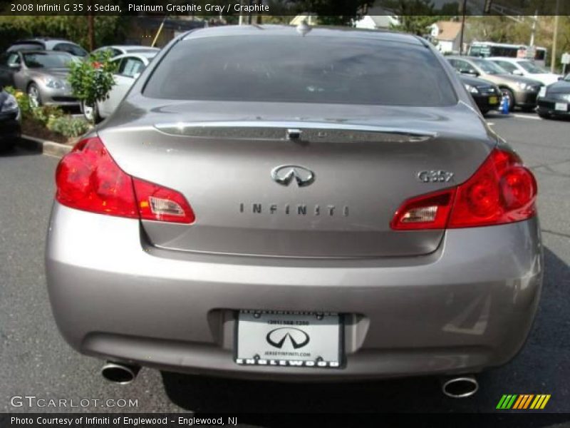 Platinum Graphite Gray / Graphite 2008 Infiniti G 35 x Sedan