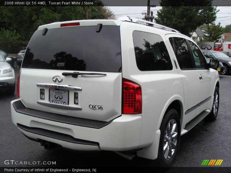 Tuscan Pearl White / Stone 2008 Infiniti QX 56 4WD